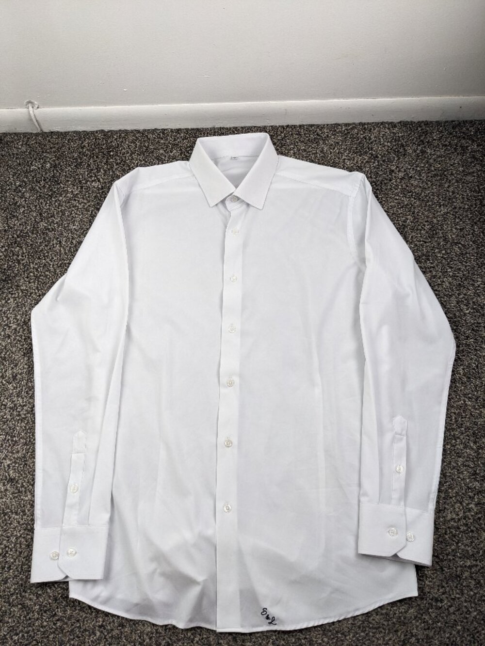 State & Liberty Shirt Performance Long Sleeve Button White Mens XL Athletic Fit